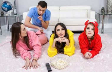 Dani Damzel, Dakota Burns, Natalia Nix - Stepbrother Crashes Slumber Party