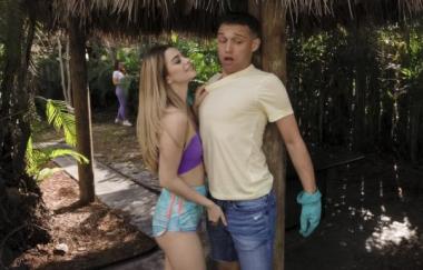 Mandy Waters, Molly Little, Johnny Love - Stepmoms Gardener Surprise