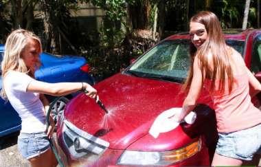 Maddison Hardy, Kiara Knight - Car Wash Cuties